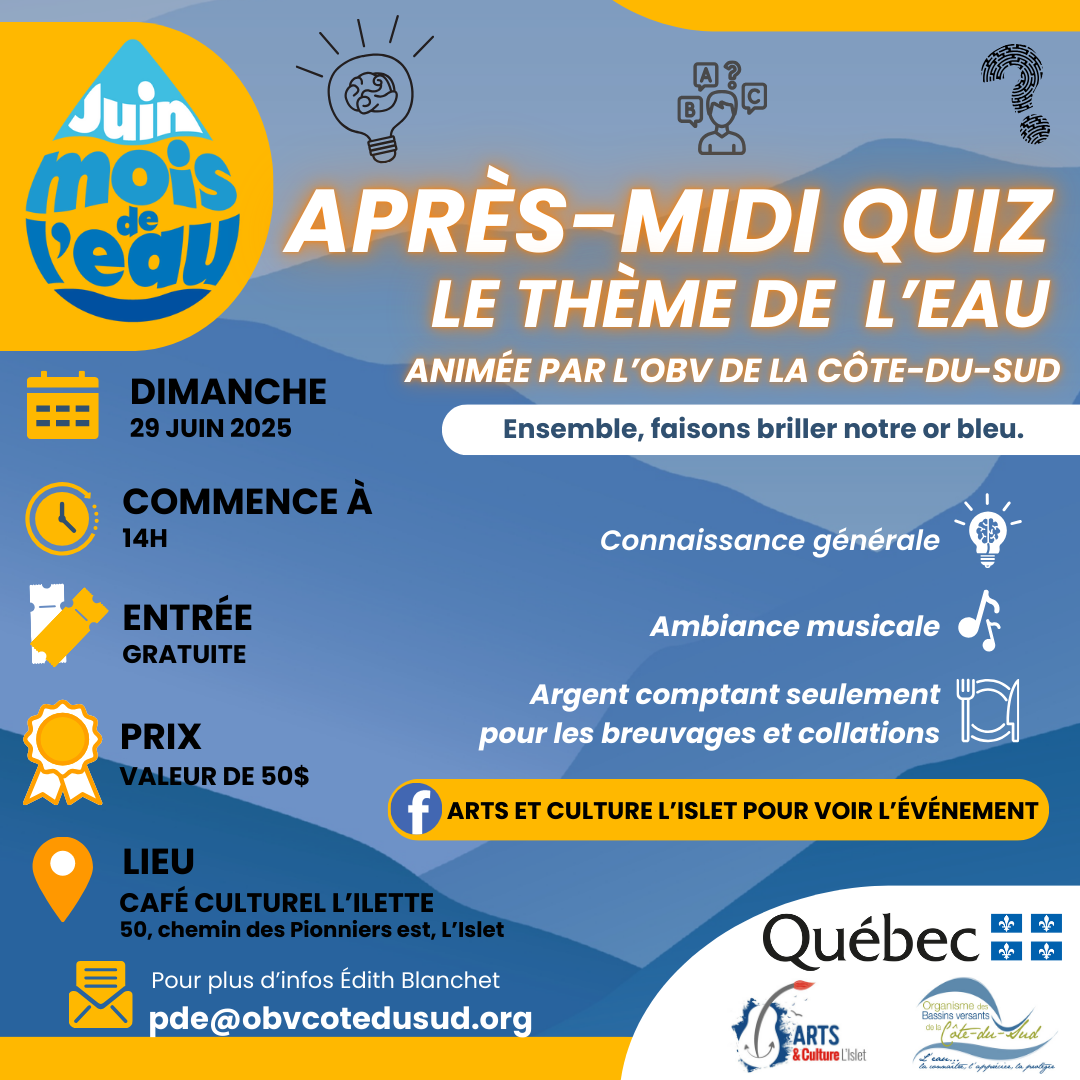 Quiz sur l'eau à L'Islet