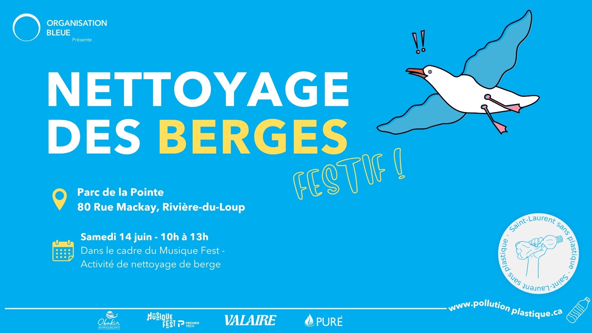 Nettoyage des berges festif ! Rivière-du-Loup