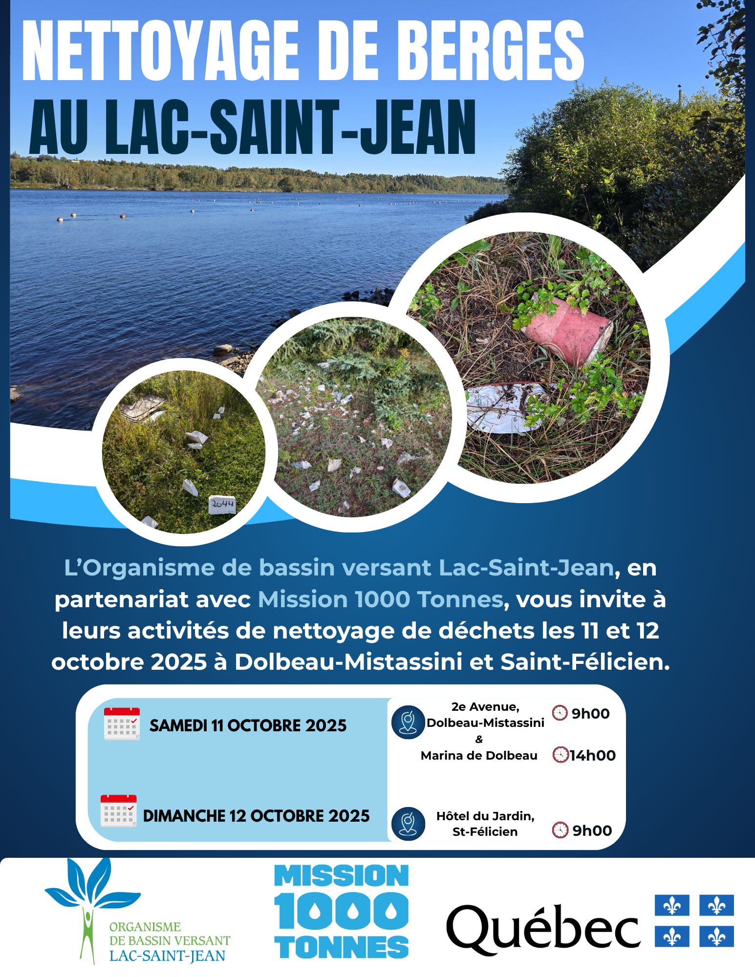 Activités de nettoyage des berges