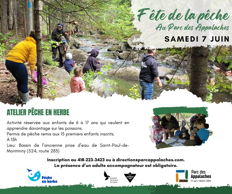 Fête de la pêche au Parc des Appalaches à Saint-Paul-de-Montminy