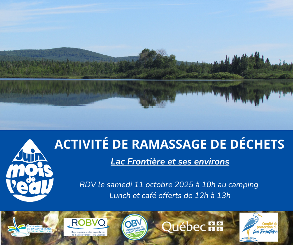 Activité de ramassage de déchets au Lac Frontière et ses environs