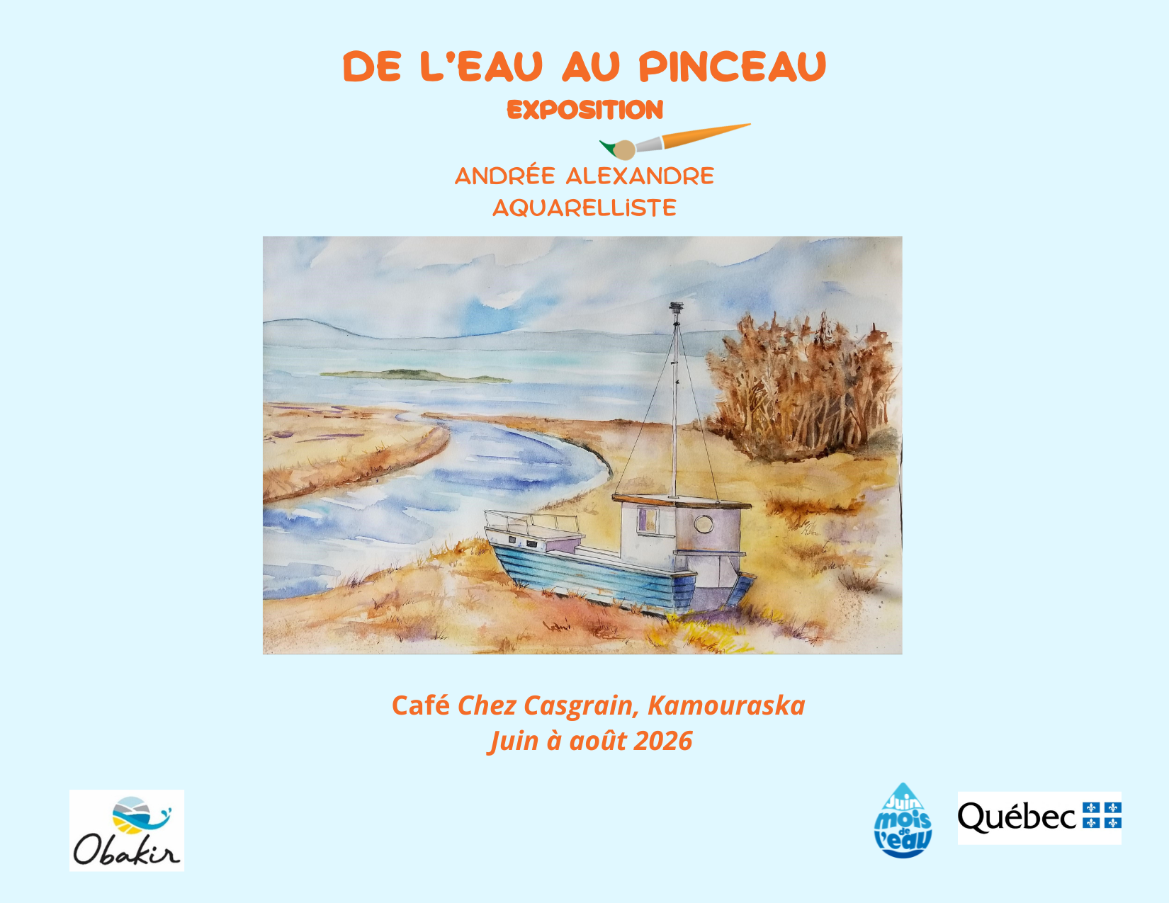 De l'eau au pinceau. Exposition d'aquarelles