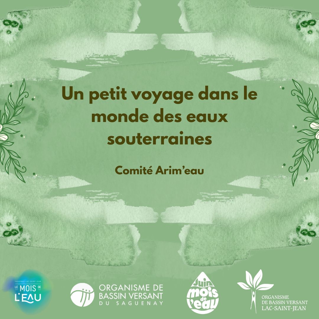 Un petit voyage dans le monde des eaux souterraines de la région du Saguenay - Lac-Saint-Jean
