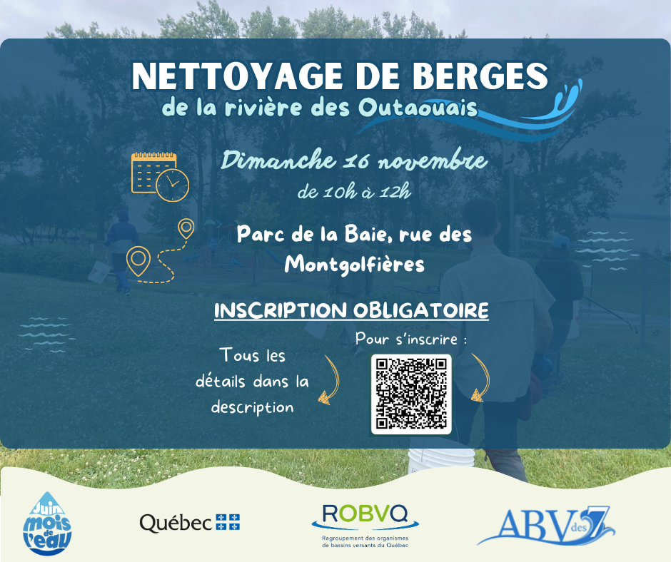 Corvée de nettoyage au Parc de la Baie