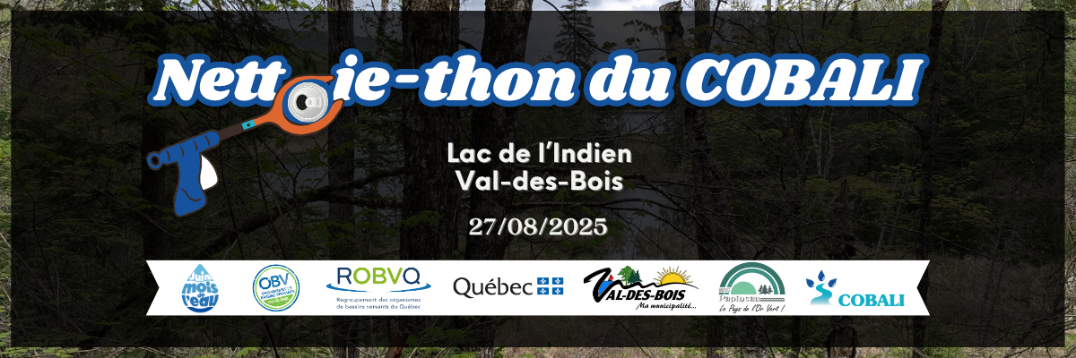 Nettoie-thon du COBALI - Lac de l'Indien - Val-des-Bois