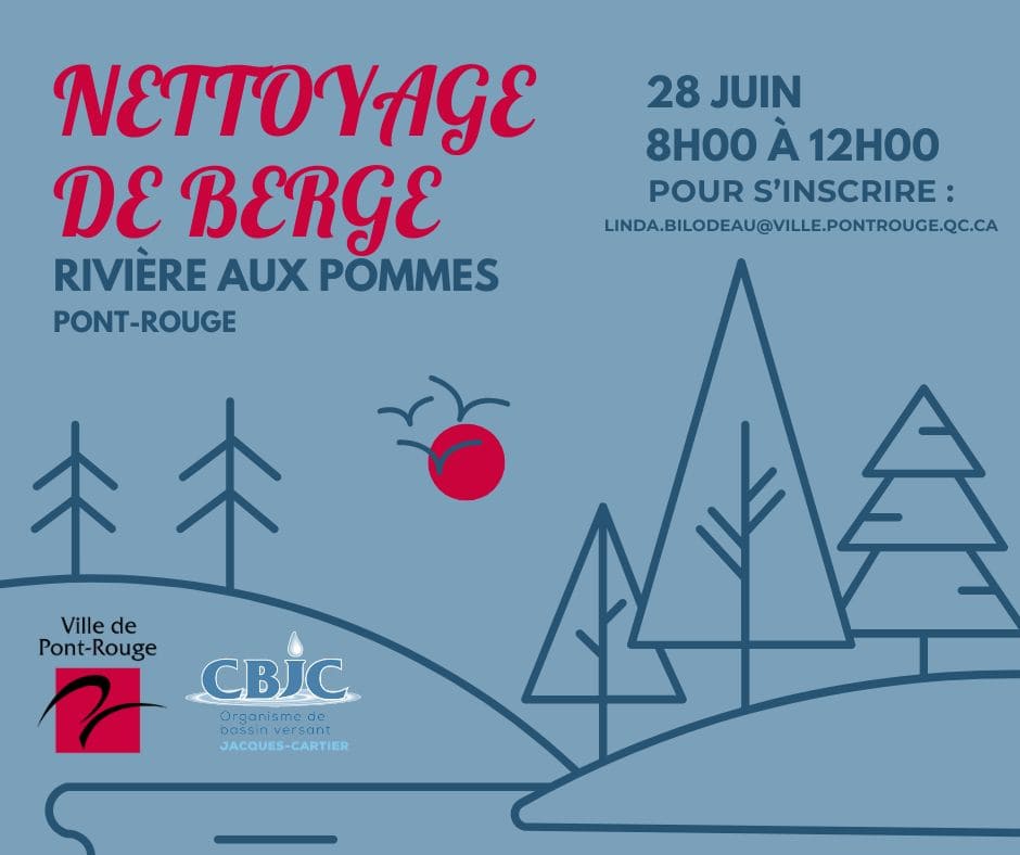 Nettoyage de berge : Rivière aux pommes - Pont-Rouge