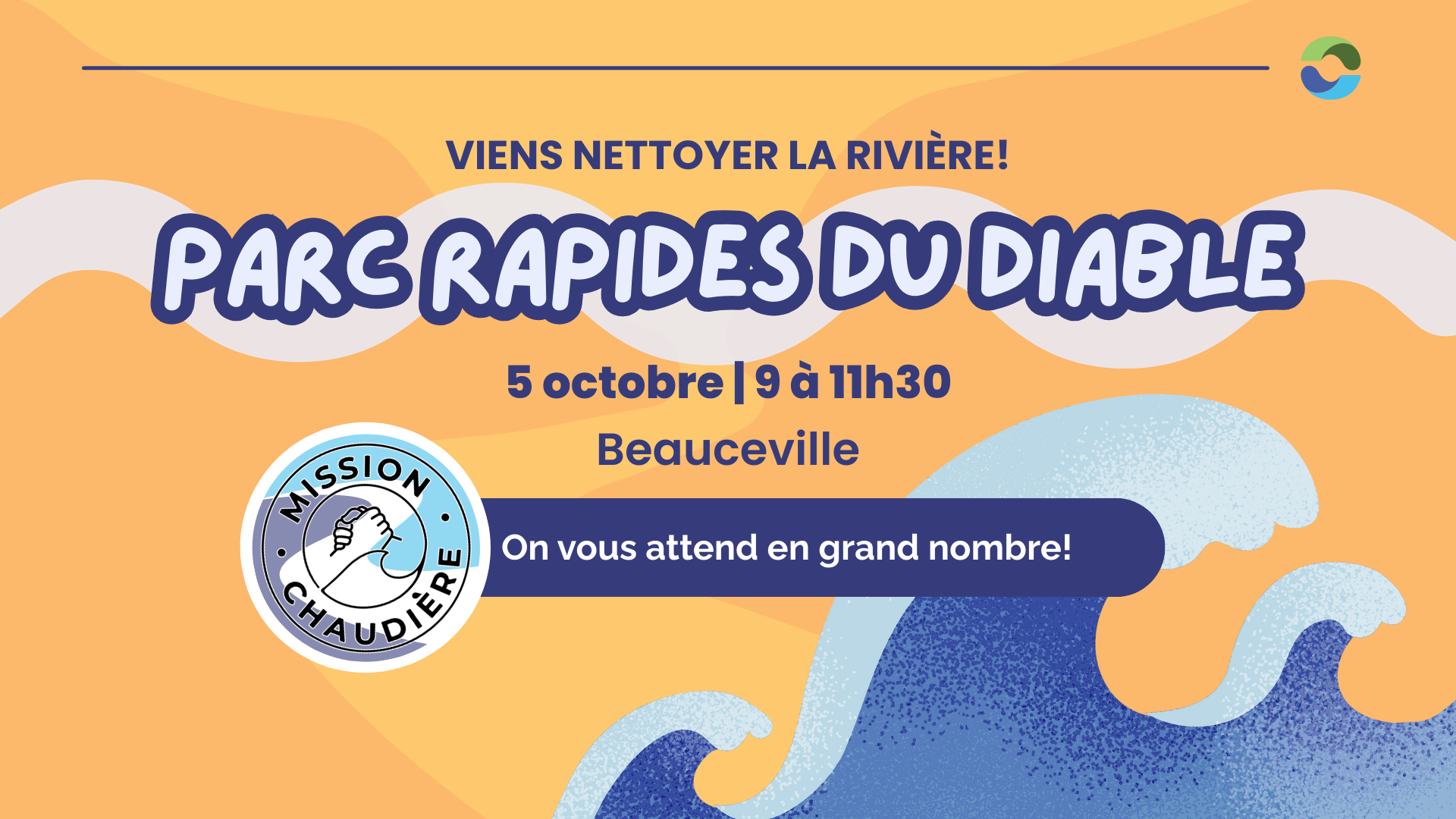 Corvée de nettoyage au parce des Rapides-du-Diable