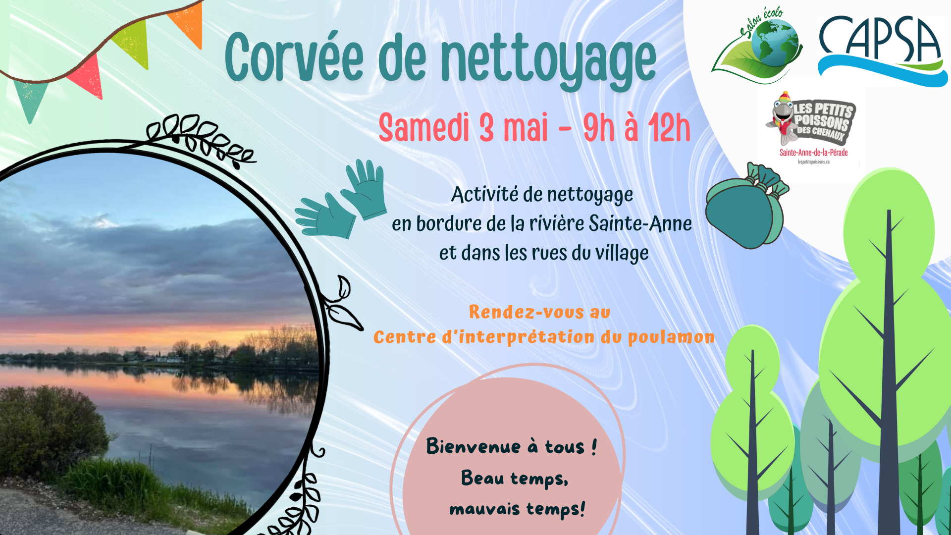 Corvée de nettoyage communautaire à Sainte-Anne-de-la-Pérade