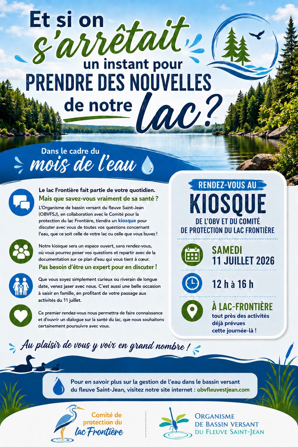 Et si on s'arrêtait un instant pour prendre des nouvelles de notre lac ?