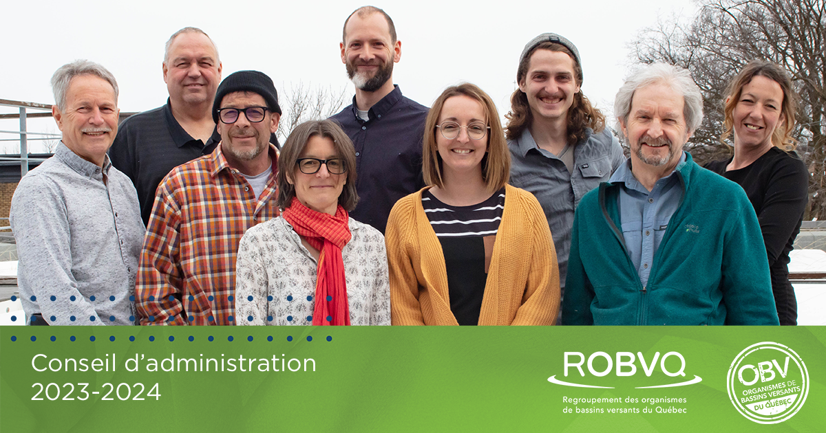 Photo des membres du conseil d'administration du ROBVQ pour l'année 2023-2024